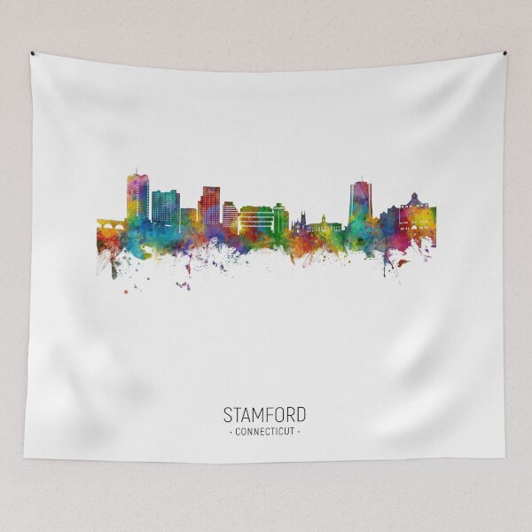 Item preview, Stamford Connecticut Skyline designed and sold by ArtPrints.