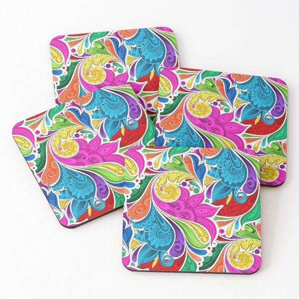 Item preview, Colored Floral Seamless Pattern in Paisley Garden Indian Style designed and sold by lissantee.