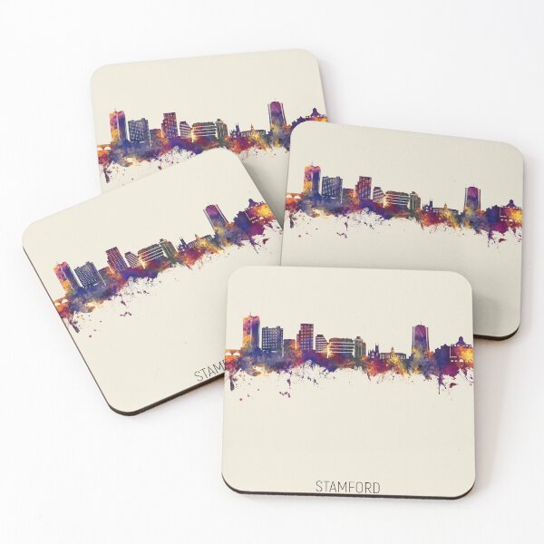 Item preview, Stamford Connecticut Skyline designed and sold by ArtPrints.