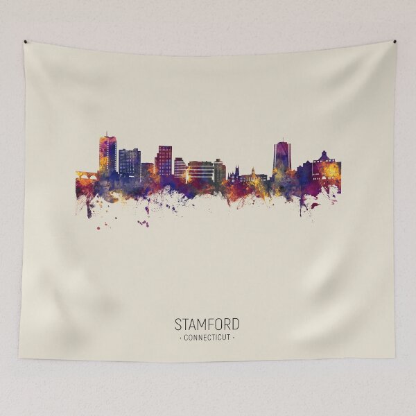 Item preview, Stamford Connecticut Skyline designed and sold by ArtPrints.