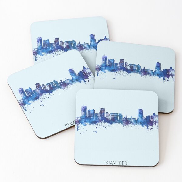 Item preview, Stamford Connecticut Skyline designed and sold by ArtPrints.