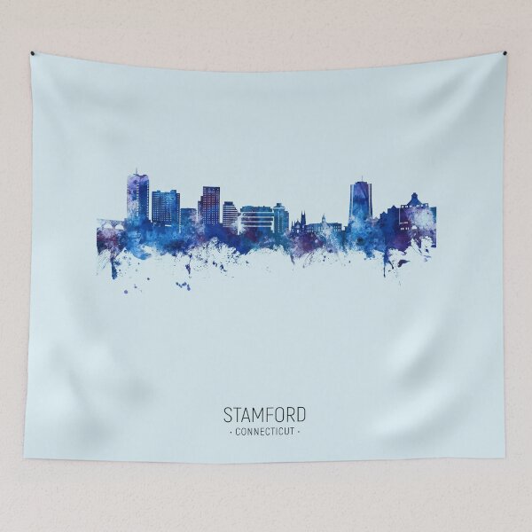 Item preview, Stamford Connecticut Skyline designed and sold by ArtPrints.