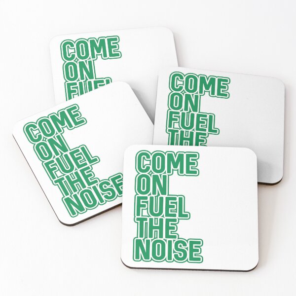 Item preview, COME ON FUEL THE NOISE, Glasgow Celtic Football Club Green and White Layered Text Design designed and sold by MacPean.