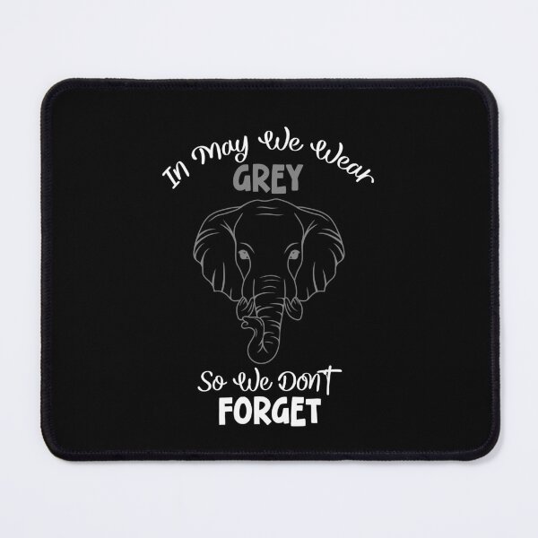 Item preview, In May We Wear Grey , Grey Cancer Elephant designed and sold by SportyDogShop.