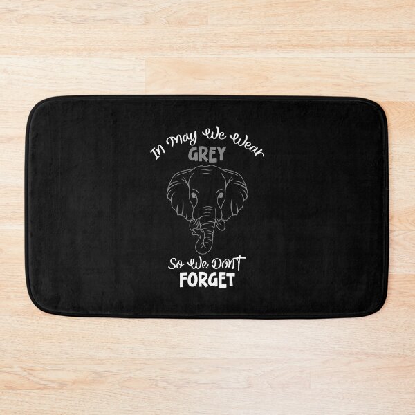 Item preview, In May We Wear Grey , Grey Cancer Elephant designed and sold by SportyDogShop.