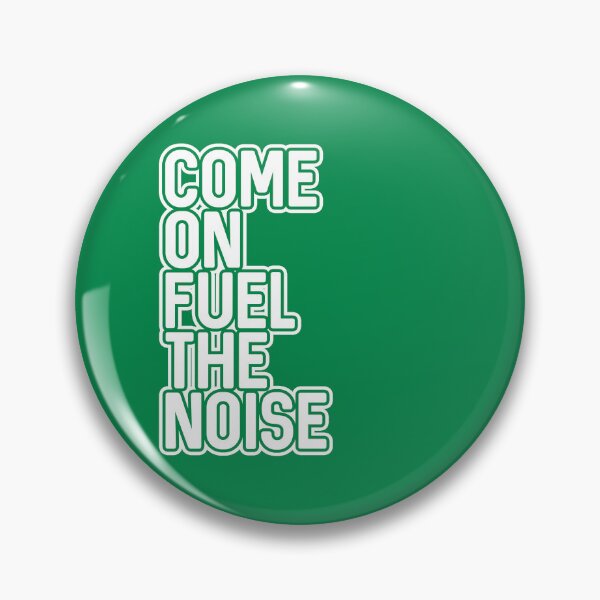 Item preview, COME ON FUEL THE NOISE, Glasgow Celtic Football Club White and Green Layered Text Design designed and sold by MacPean.