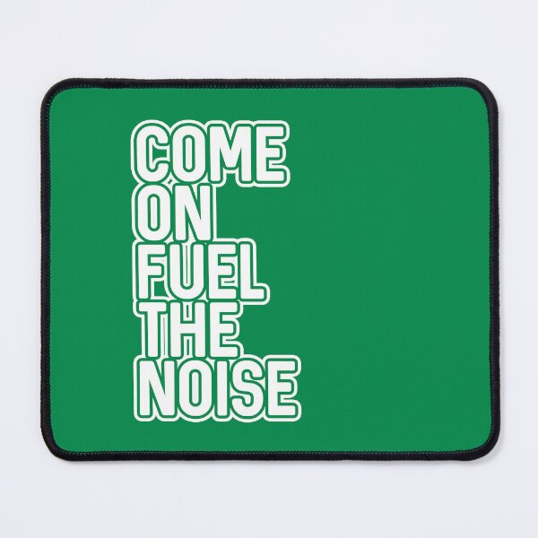 Item preview, COME ON FUEL THE NOISE, Glasgow Celtic Football Club White and Green Layered Text Design designed and sold by MacPean.