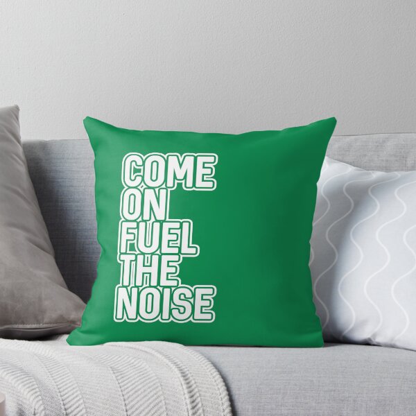 Item preview, COME ON FUEL THE NOISE, Glasgow Celtic Football Club White and Green Layered Text Design designed and sold by MacPean.