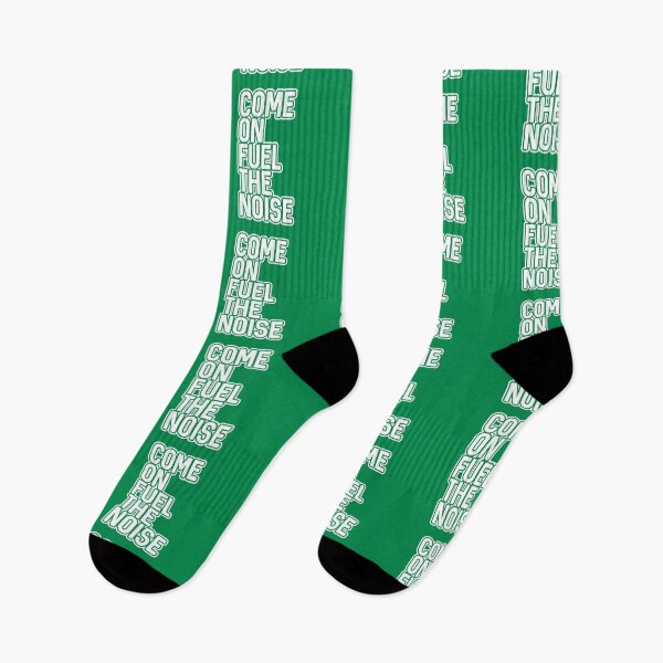 Item preview, COME ON FUEL THE NOISE, Glasgow Celtic Football Club White and Green Layered Text Design designed and sold by MacPean.