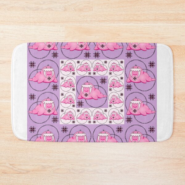 Item preview, The Pink Happy Walrus in Seamless Pattern designed and sold by MyMemoriesArts.