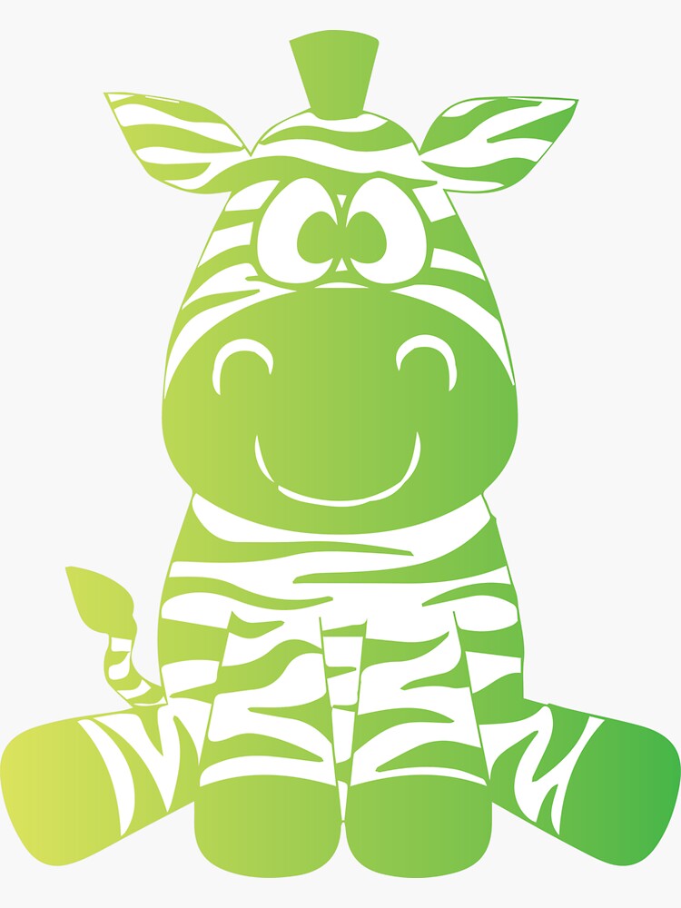 "colorful zebra Sticker cute zebra sticker zebra lover gift ideas zebra art" Sticker for Sale by
