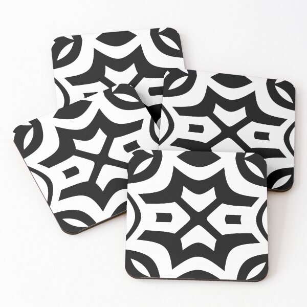 Item preview, WHITE OVER BLACK ABSTRACT SYMETRIC TRIBAL ASTRAL FACE ART 2. designed and sold by Ralek.