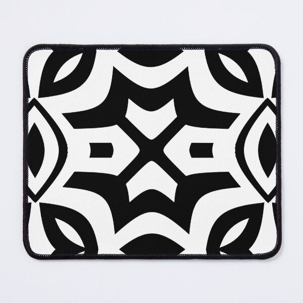Item preview, WHITE OVER BLACK ABSTRACT SYMETRIC TRIBAL ASTRAL FACE ART 2. designed and sold by Ralek.