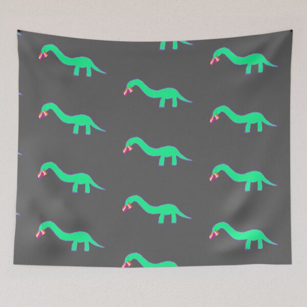 Item preview, Lesbian Longneck dinosaur with pride flag designed and sold by system51.