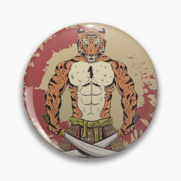 Item preview, Tigerman Samurai Anime 2 Sword Blades Wild Warrior designed and sold by BakaOutfit.