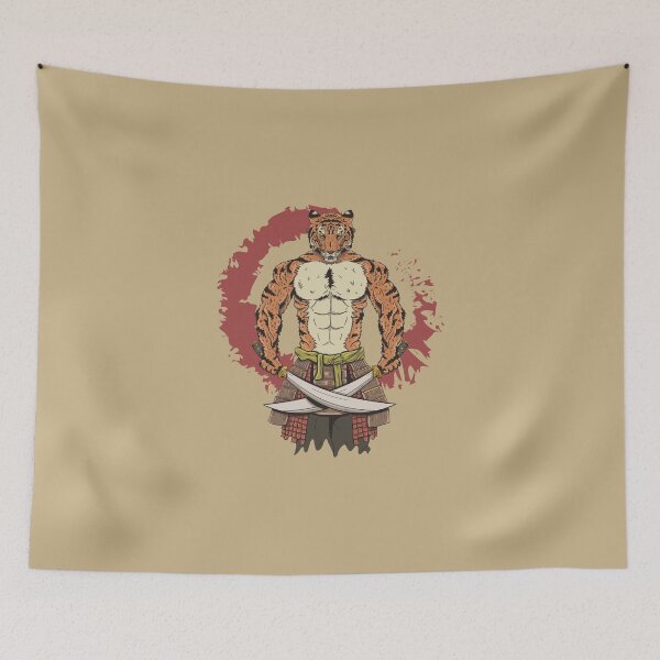 Item preview, Tigerman Samurai Anime 2 Sword Blades Wild Warrior designed and sold by BakaOutfit.