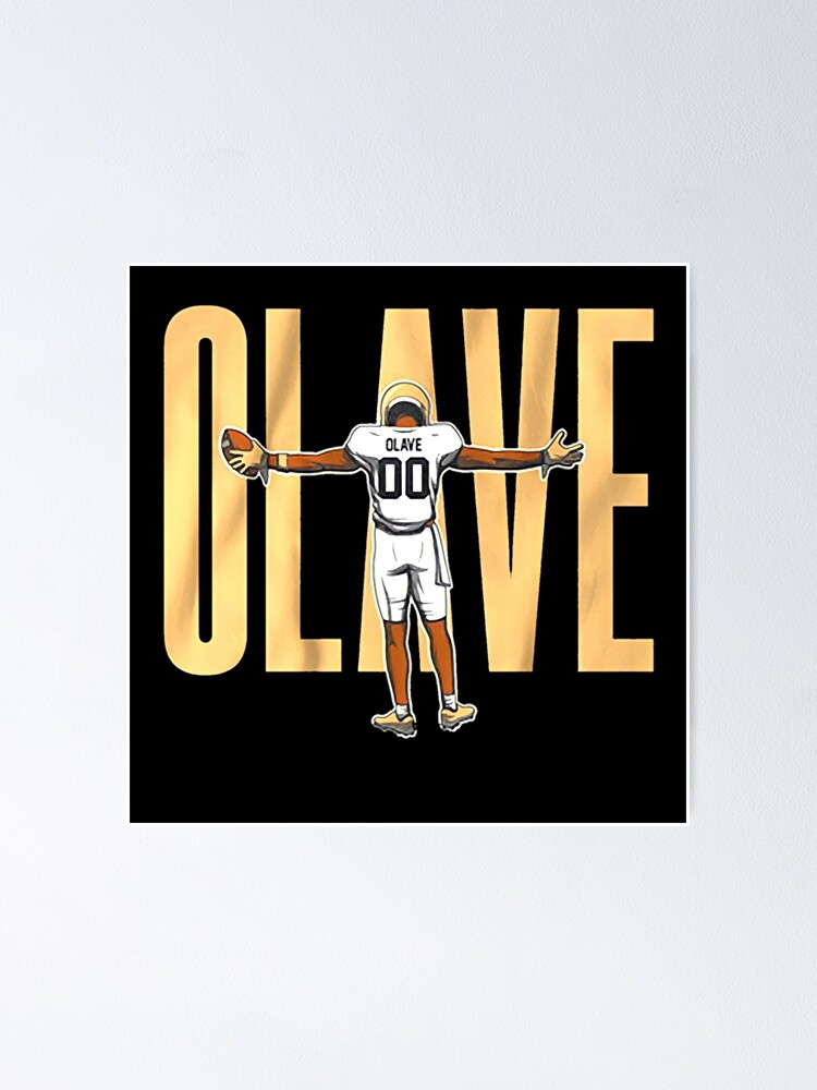 Chris Olave Football Paper Poster Saints 2 - Chris Olave - Magnet