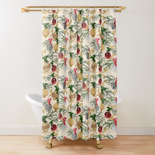 Christmas Decorations Pattern Shower Curtain