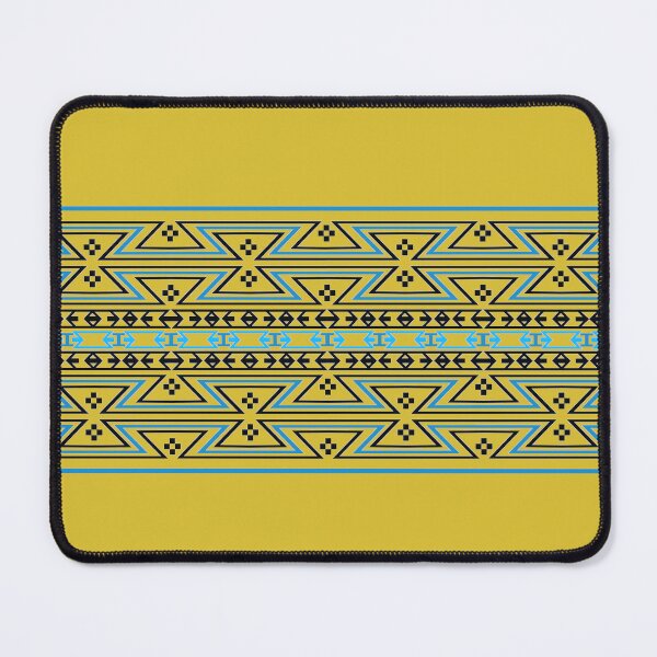 Item preview, Native American Traditional Ethnic Tribal Geometric Navajo Blanket Motif Pattern Yellow designed and sold by Anna Lemos.