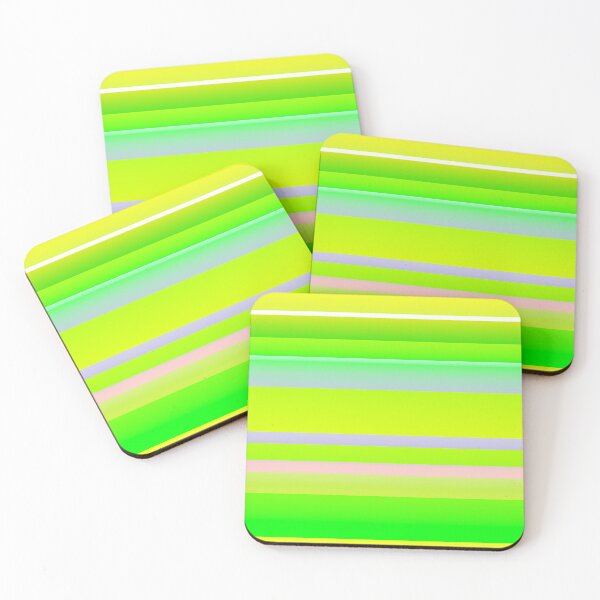 Item preview, Green color tones horizontal stripes designed and sold by lausn.