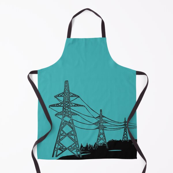 Item preview, Pylons Linocut Silhouette on teal designed and sold by Maddy Bennett.