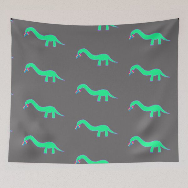 Item preview, Pansexual  Longneck dinosaur with pan pride flag designed and sold by system51.