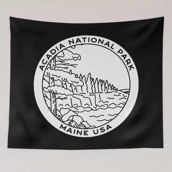 Item preview, Acadia National Park Monoline designed and sold by JordanHolmes.