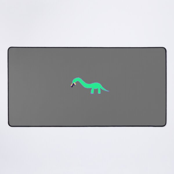 Item preview, Non-binary Longneck dinosaur with pride flag designed and sold by system51.
