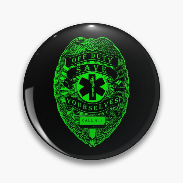 Item preview, Off Duty Save Yourselves GREEN Funny EMT Nurse Paramedic designed and sold by BOBSMITHHHHH.