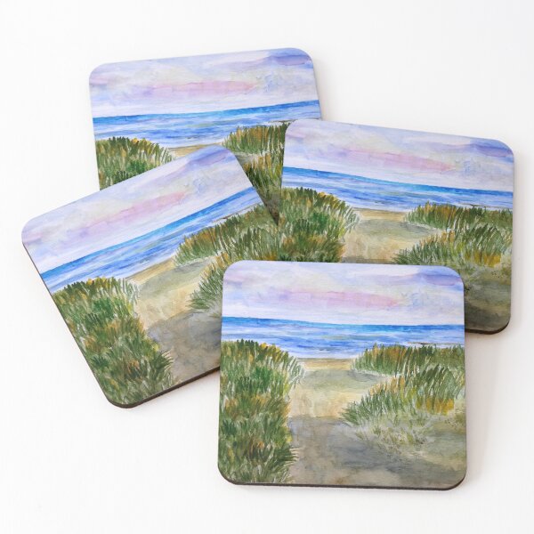 Item preview, Beach landscape dunes and colorful sky designed and sold by Vialana.