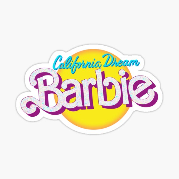 California Dream Barbie Glitter (Vintage Pink) Sticker