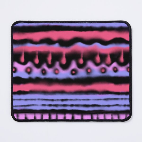 Item preview, Watercolor blue, pink and black striped pattern designed and sold by hmorena.