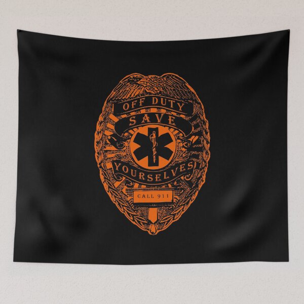 Item preview,  Off Duty Save Yourselves ORANGE Funny EMT Nurse Paramedic designed and sold by BOBSMITHHHHH.