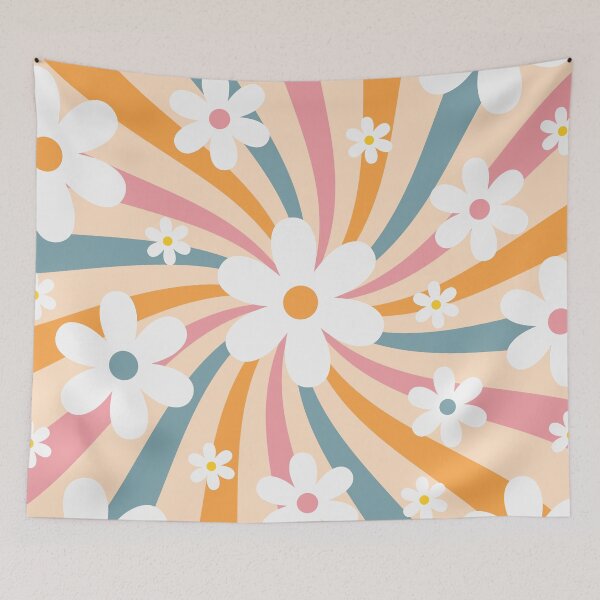 Item preview, Groovy Retro Colorful Sunshine Daisy Floral 70s 80s designed and sold by lovelyvibezzzz.