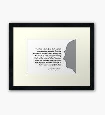 your time is limited - steve jobs Framed Print