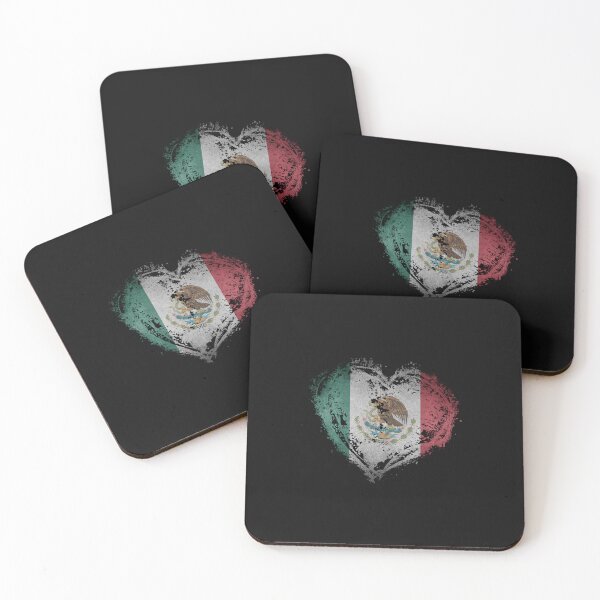 Item preview, Vintage Mexico Heart Shape Mexican Flag Stylish designed and sold by Grady Janet.