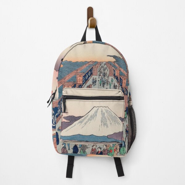 Item preview, Mount Fuji above Ancient Street Ukiyo-e Japanese Art designed and sold by VintageArchive.