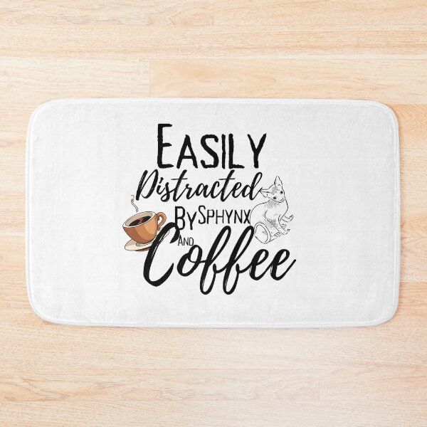 Item preview, Easily Distracted by sphynx and Coffee funy Cat Lover Gift ,Sphynx Mom,Personalized Cat Breed, Cat  coffee lover ,Gifts idea  designed and sold by ourpretty.