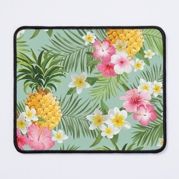 Item preview, Hawaiian Pineapple and Tropical Flowers designed and sold by Pink Pineapple Works.