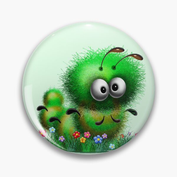Item preview, Fluffy Caterpillar Worm Bug Funny Cartoon Character designed and sold by BluedarkArt.