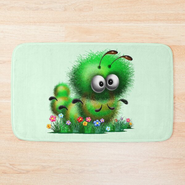 Item preview, Fluffy Caterpillar Worm Bug Funny Cartoon Character designed and sold by BluedarkArt.