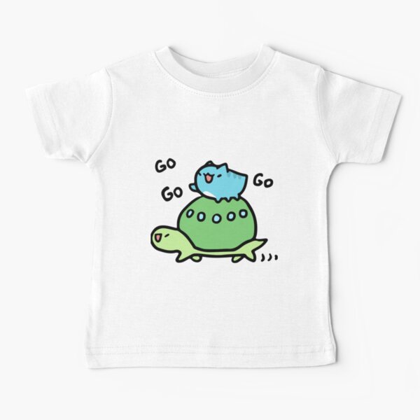 Comic Cat Turtle Baby T-Shirt