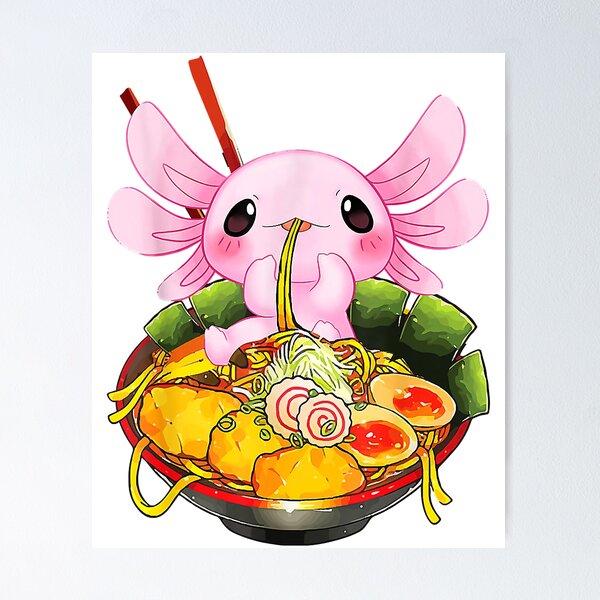 Snaxolotl Kawaii Axolotl Food Lover Digital Art by Maximus Designs - Pixels