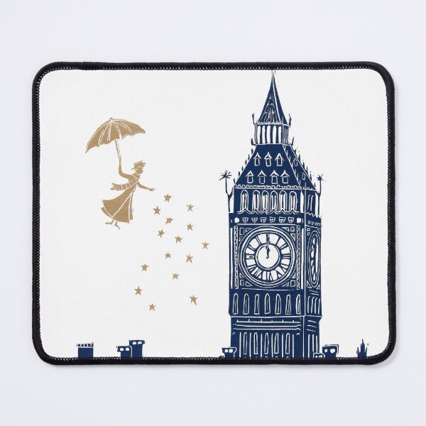 Item preview, Mary Poppins and Big Ben Linocut designed and sold by Maddy Bennett.