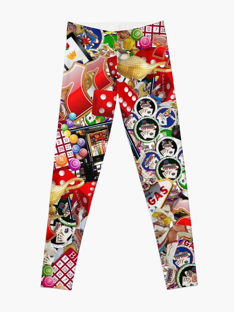 Alternate view of Gamblers Delight - Las Vegas Icons Leggings