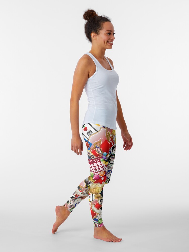 Alternate view of Gamblers Delight - Las Vegas Icons Leggings