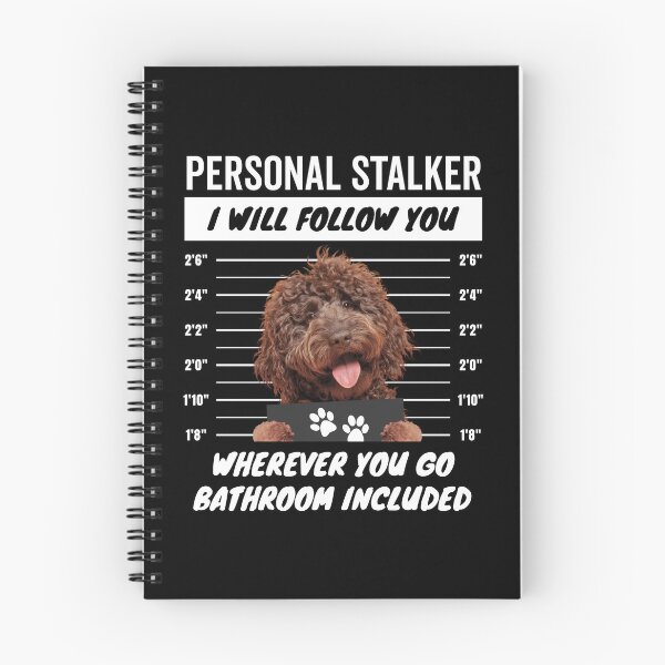 Item preview, Personal Stalker Dog – Brown Labradoodle designed and sold by More Cute Dogs.