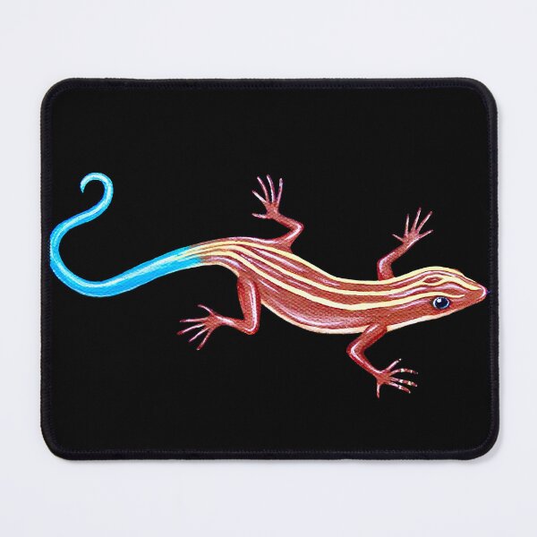 Item preview, Blue tailed skink on black designed and sold by Soozie Wray.