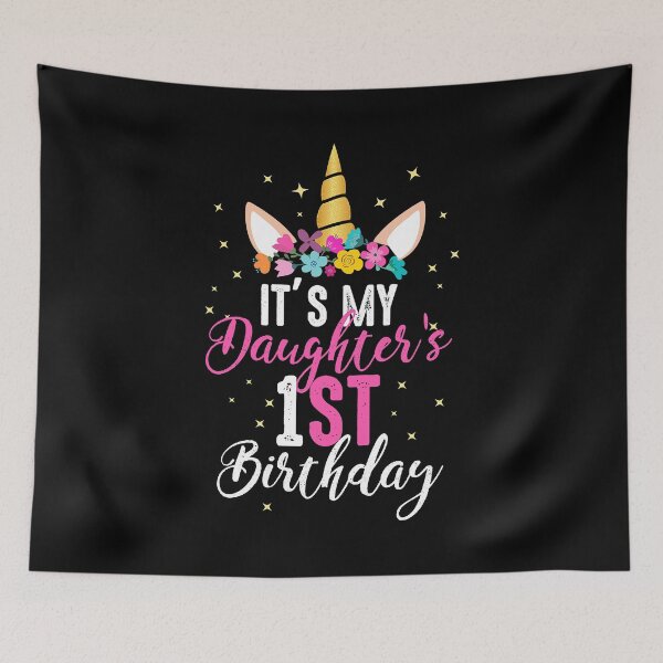 Item preview, Its My Daughters 1st Birthay Girl Gift Unicorn Birthday designed and sold by PameGraha.