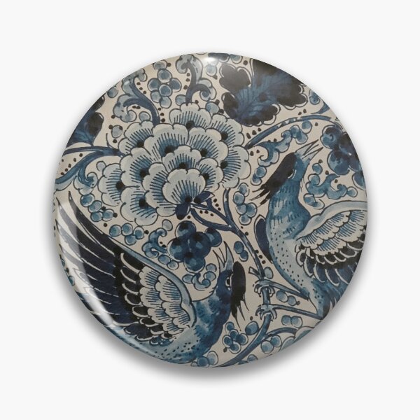 Item preview, Antique Print / Blue Florals designed and sold by apopofbeauty.